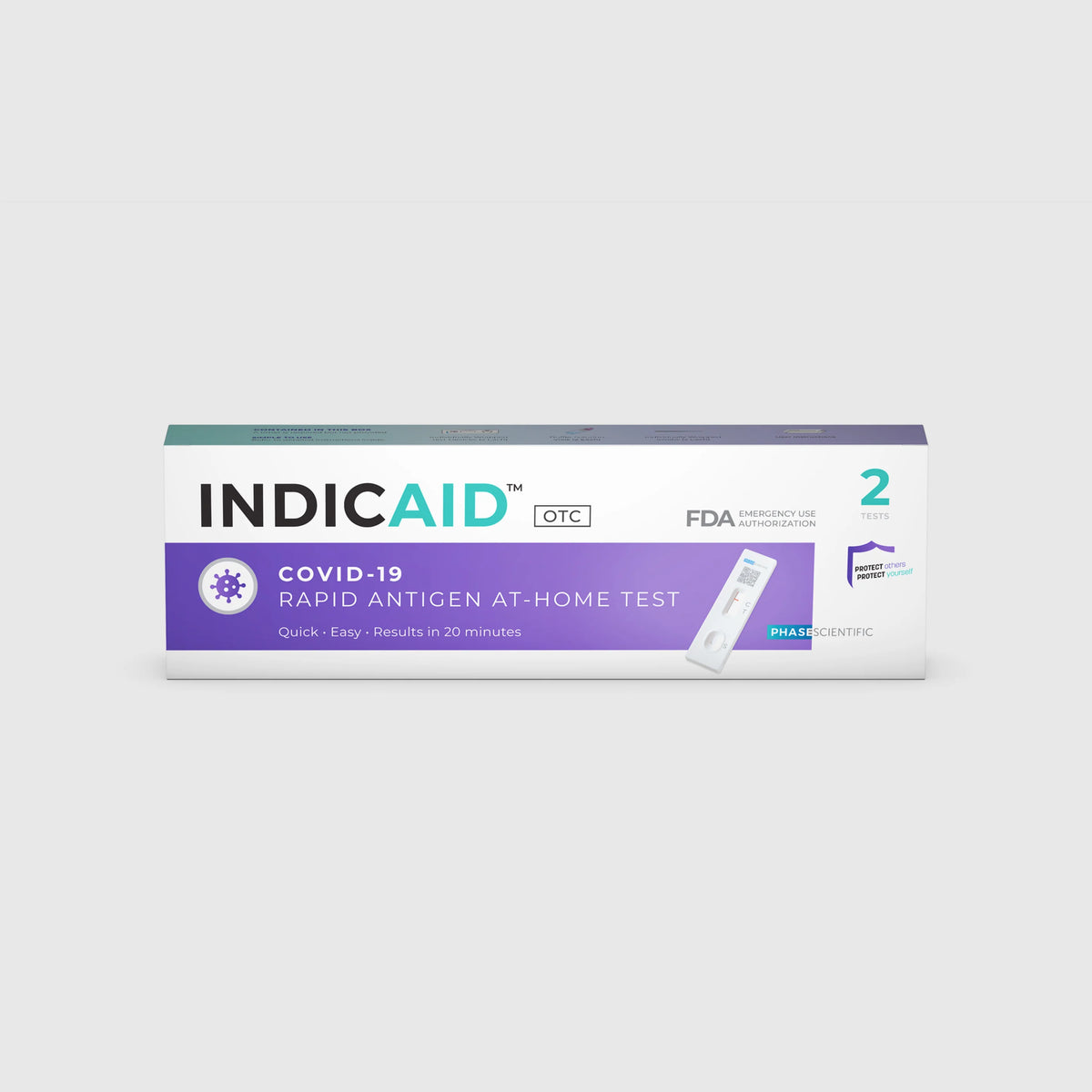 INDICAID® OTC COVID-19 RAPID ANTIGEN AT-HOME TESTS (4 tests/2 boxes)