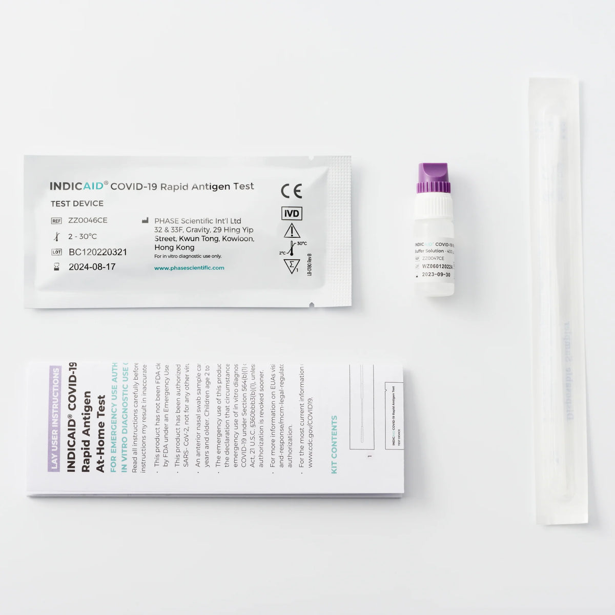 INDICAID® OTC COVID-19 RAPID ANTIGEN AT-HOME TESTS (4 tests/2 boxes)