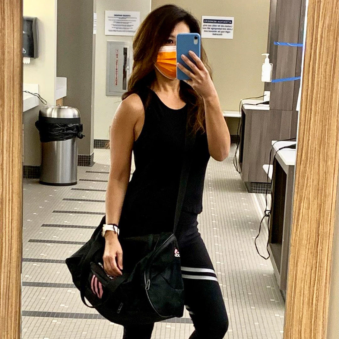 Girl wearing mask