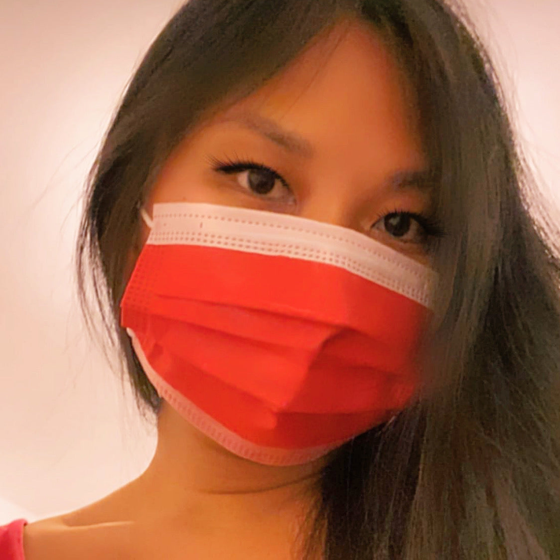 Girl wearing mask