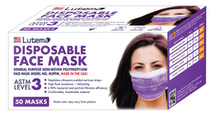 Made in USA, ASTM Level 3 4-Ply Hybrid Color Face Masks for Adults