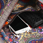 Load image into Gallery viewer, Durable Over-the-Shoulder 2 Pocket Canvas Yoga Tote - Mandalas
